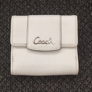 Coach White Leather Wallet